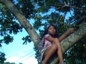 girl on a tree